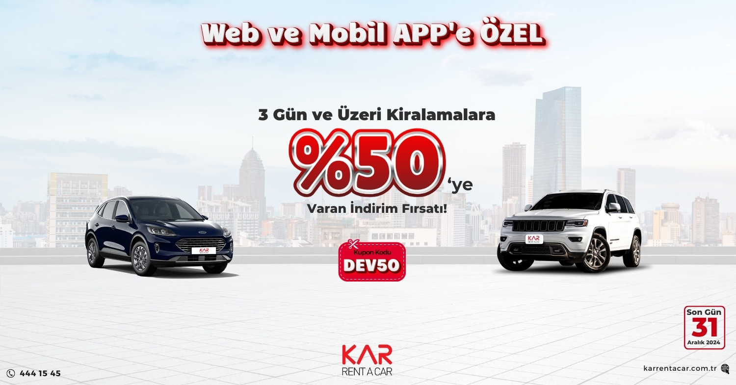 Web Sitesine ve Mobil App'e Özel Kampanya