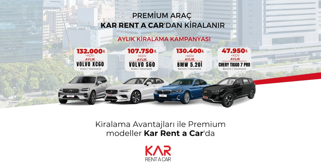 Premium Araç Kar Rent a Car'dan kiralanır
