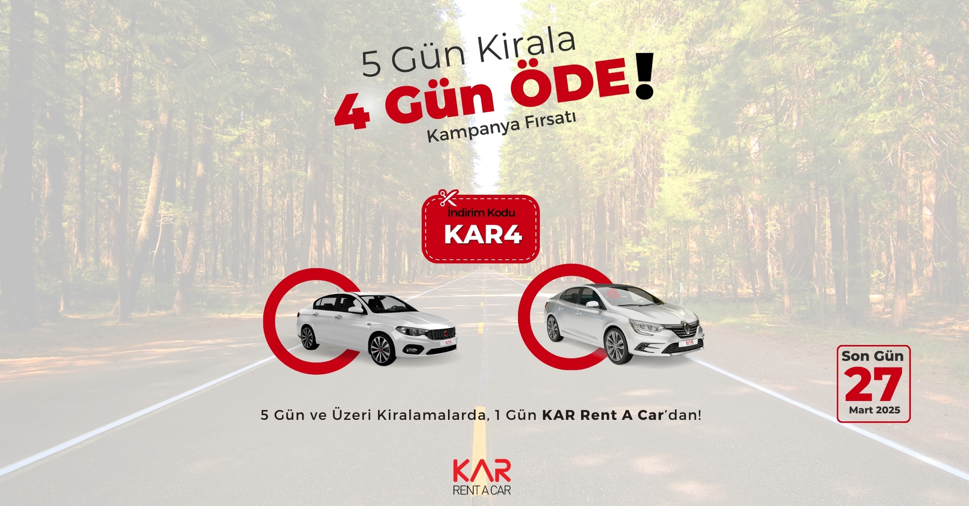 5 Gün Kirala 4 Gün Öde