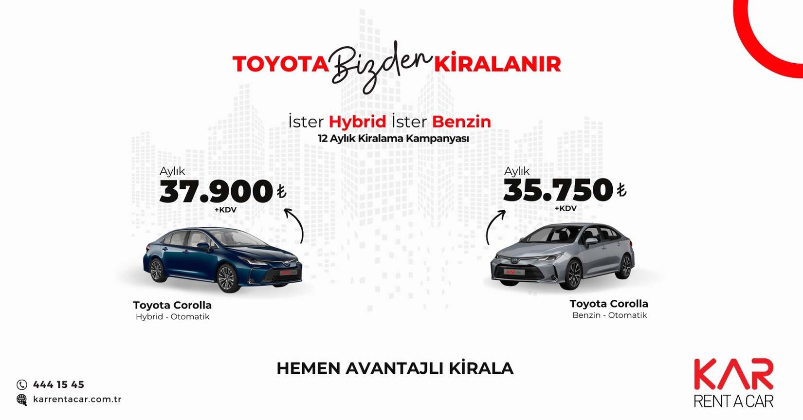 Toyota Bizden Kiralanır