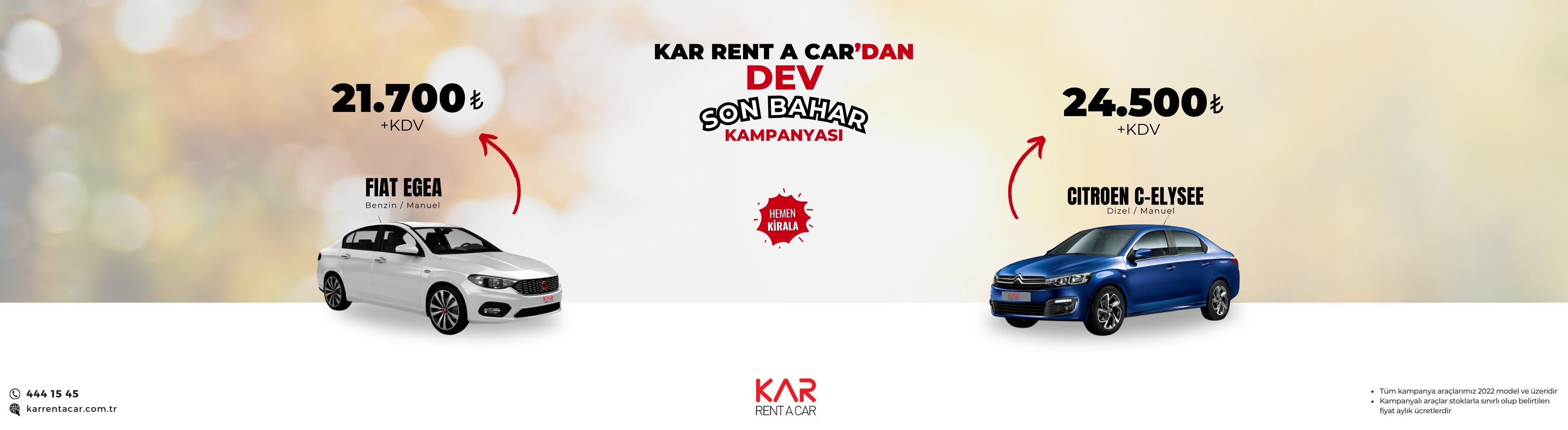 Kar Rent a Car'dan Son Bahar Kampanyası