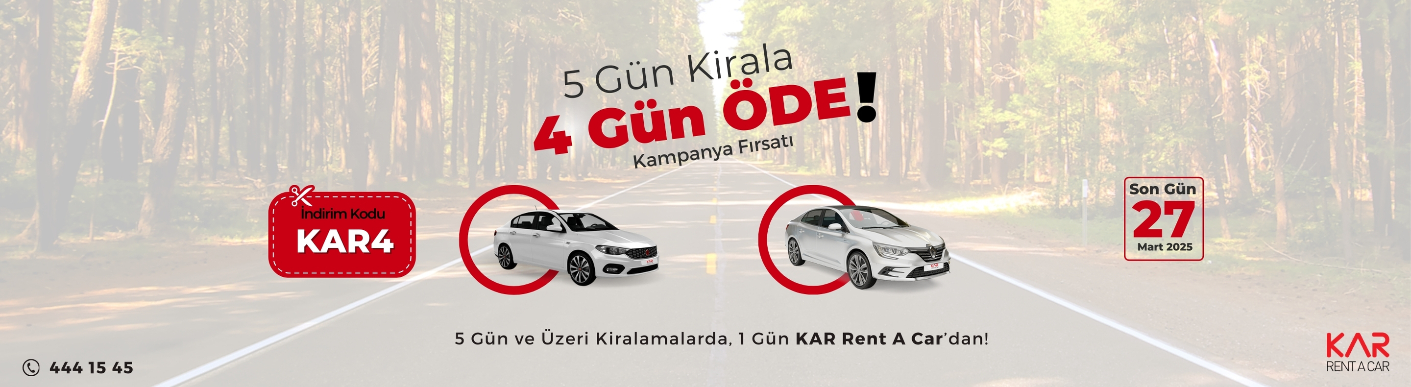 5 Gün Kirala 4 Gün Öde